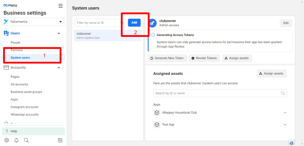 Creación de un System User Admin